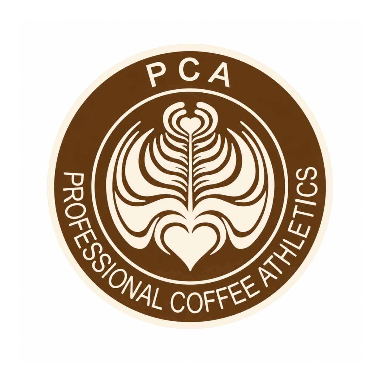 Logo of Professional Coffee Athletics with a brown and white design on a white background
