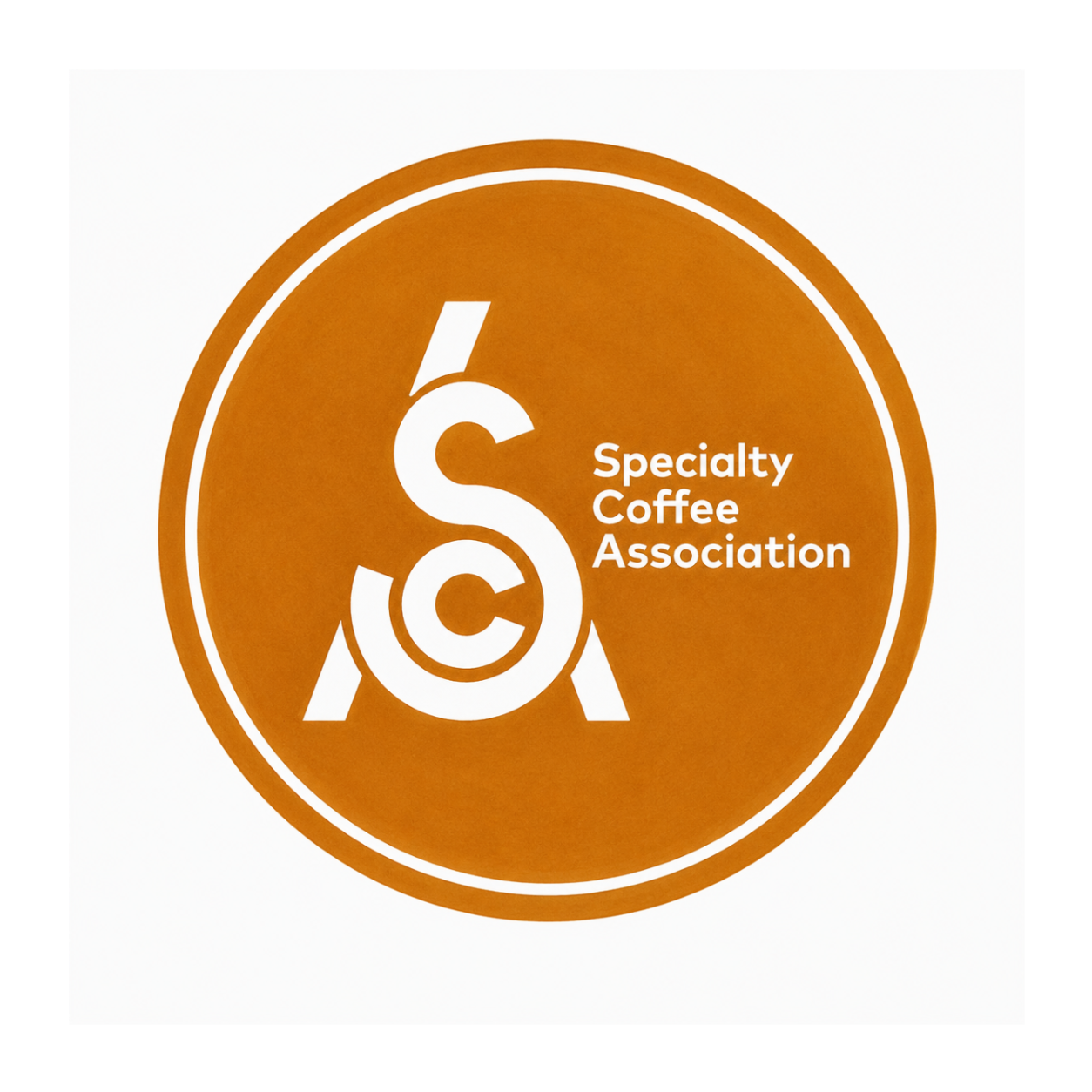 Specialty Coffee Association logo on a brown background